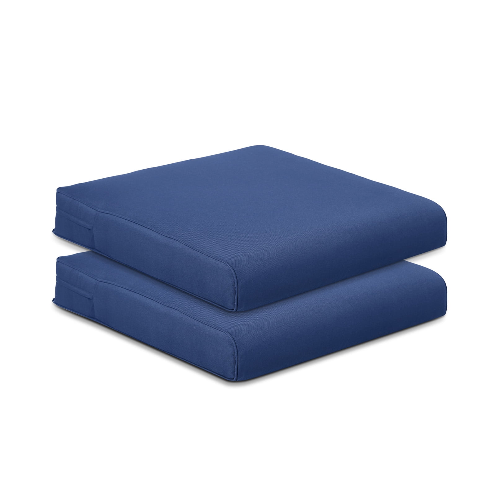 Aoodor Outdoor Seat Pads Chair Cushion W25''xD25''Soft,Fade-resistant Polyester,Removable Cover with Hidden Zipper,Adaptable Secure Ties,Set of 2 Available sizes suit your patio, garden, or terrace