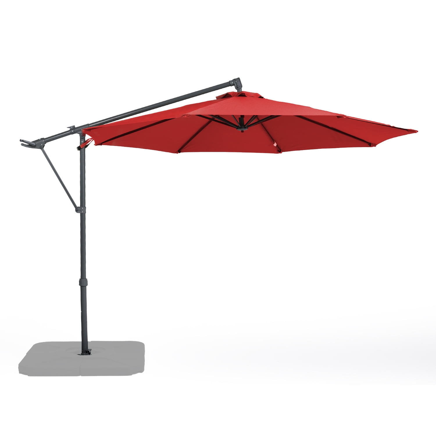 Aoodor Patio 10FT Offset Hanging Umbrella Premium Aluminum