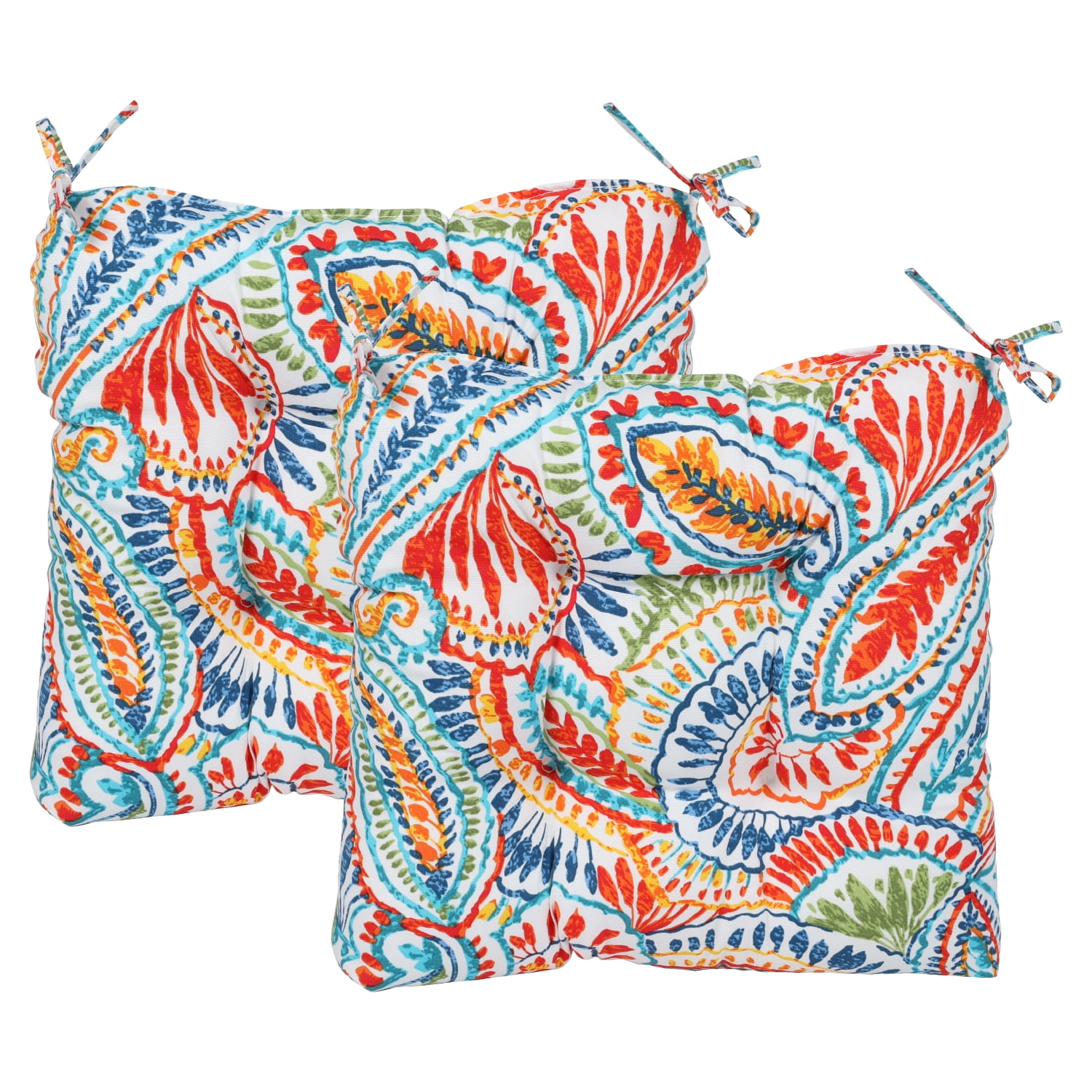 Aoodor Patio Chair Cushion Fabric Slipcover Foam 19.5" x 19.5" Flower