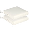 thumbnail image 1 of Aoodor Patio Chair Cushions Set of 2, 21x 21 x 4 Inch Water Resistant Outdoor Seat Cushions with Handle and Ties, Square Corner Cushions for Patio Furniture Garden Lawn, Ivory, 1 of 8