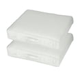 thumbnail image 1 of Aoodor Patio Chair Cushions Set of 2, 23 x 26 x 4 Inch Water Resistant Outdoor Seat Cushions with Handle and Ties, Square Corner Cushions for Patio Furniture Garden Lawn, Light Gray, 1 of 8