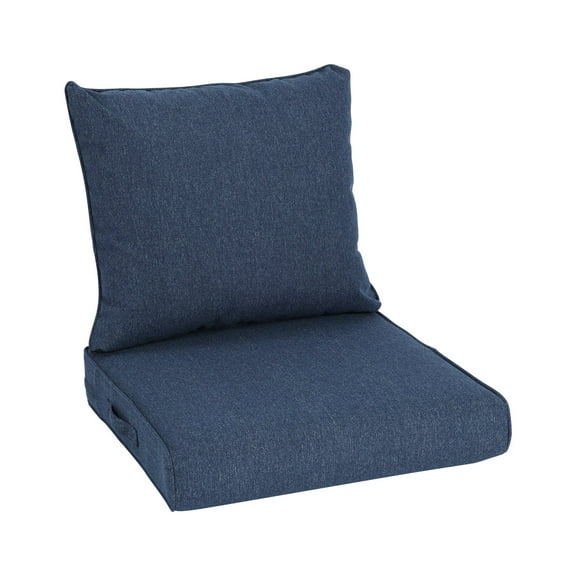 Aoodor 24" x 24" Patio Deep Seat Cushion Set, Water Resistant & Fade Resistant Outdoor Furniture Cushions with Adjustable Straps for Patio, Deck, Garden