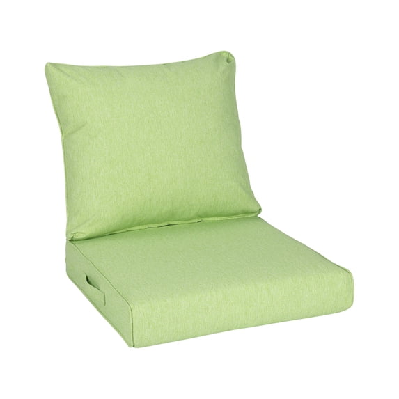 Aoodor 23" x 26" Patio Deep Seat Cushion Set, Water Resistant & Fade Resistant Outdoor Furniture Cushions with Adjustable Straps for Patio, Deck, Garden
