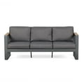 thumbnail image 1 of Aoodor 3-Seater Patio Aluminum Sofa Set, Deep Seat Metal Outdoor Couch with Thick All-Weather Cushions, Grey Conversation Furniture, 1 of 9