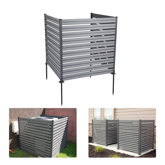 Aoodor Patio Privacy Screen 49''W x 50''H Air Conditioner Fence, 3 Panels Trash Can and Pool Equipment Enclosure, Decorative AC Unit Fence for Garden, Backyard, Pool, Patio