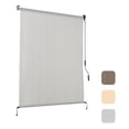 thumbnail image 1 of Aoodor Patio Roller Shade 7 x 8 ft HDPE Fabric Outdoor Cordless Roll Up Shade with UV Protection, Roller Blinds for Porch, Gazebo, Pergola, Balcony, Window, Grey, 1 of 8
