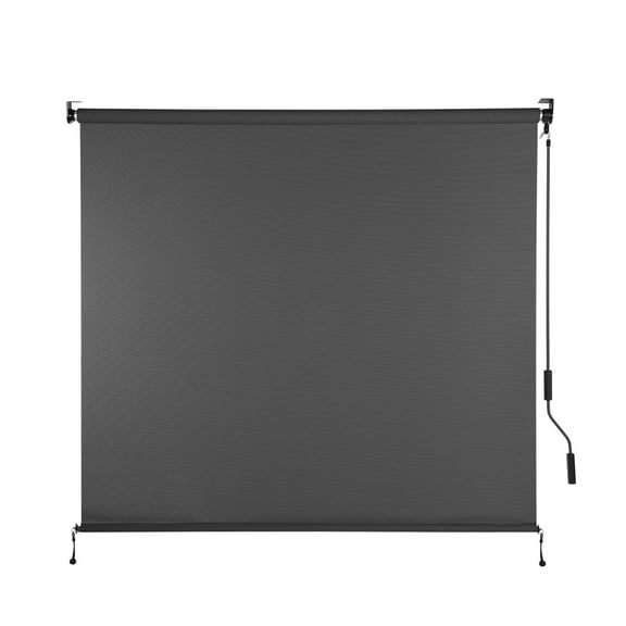Aoodor Patio Shades Outdoor Sunshade Roller Shades, 5ft x 8ft Exterior Cordless