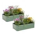 thumbnail image 1 of Aoodor Metal Raised Garden Bed 4' x 2' x 1', Rust Resistance Planter Boxes for Patio and Outdoor Yard Gardening - Set of 2, 1 of 6