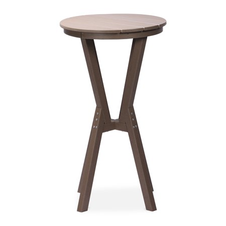 Aoodor Round Bar Table - 42.1" Tall High Dining Table, Perfect for Living Room and Bistro Ambiance