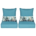 thumbnail image 1 of Aoodor 23"x26" Patio Chair Cushions Set, Memory Foam Outdoor Seat Cushions (Set of 2 Seats, 2 Backs, 2 Lumbar Pillows) - Blue, 1 of 9
