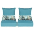thumbnail image 1 of Aoodor 23"x26" Patio Chair Cushions Set, Memory Foam Outdoor Seat Cushions (Set of 2 Seats, 2 Backs, 2 Lumbar Pillows) - Blue, 1 of 9