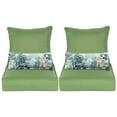 thumbnail image 1 of Aoodor 23"x26" Patio Chair Cushions Set, Memory Foam Outdoor Seat Cushions (Set of 2 Seats, 2 Backs, 2 Lumbar Pillows)- Green, 1 of 9