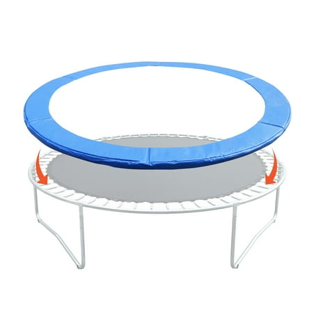Aoodor Trampoline Safety Pad Replacement 8FT,  Universal Waterproof Trampoline Spring Cover for Round Frame, Blue