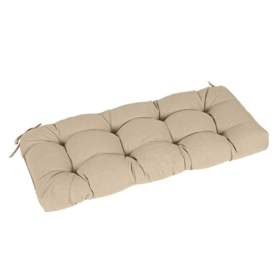 Aoodor Tufted Outdoor Bench Cushion 42" x 19.3" x 5.1", Water-Resistant & Fade-Resistant Polyester Patio Cushion - Khaki
