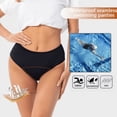 thumbnail image 1 of Aooho 3 Layer 30ml Seamless Swim Period Thong Panties Period Swimwear Leakproof Bikini Brief Bottoms Waterproof Menstrual Swim Bottoms for Teens, Girls, Women 2 Pack, 1 of 7