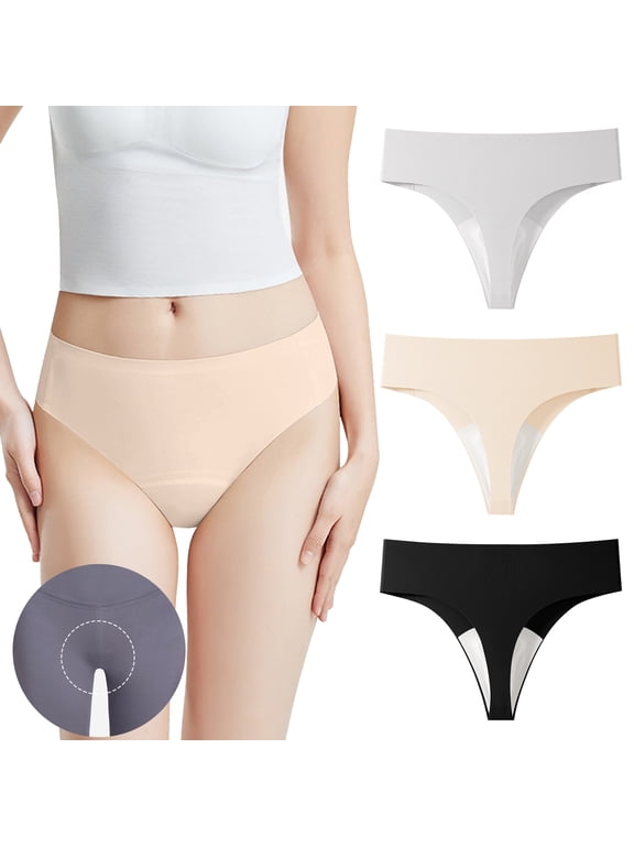 3Pack Camel Toe Cover Thongs for Women Camel Toe Concealer Panties Seamless G-String Thong Camel Toe Hider Underwear