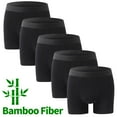 thumbnail image 1 of Aooho BAMBOO Fiber COOL Summer Men's Underwear Boxer Briefs Fly with Built-in 3D Pouch Comfortable Cool Underwear for Men 5 Pack, 1 of 3