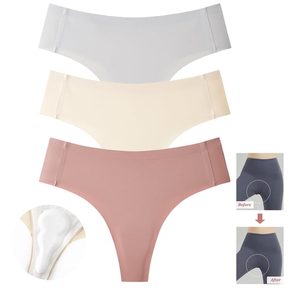 Aooho Camel Toe Cover Thongs for Women 3 Pack Seamless G-String Thongs Camel Toe Concealer Panties Camel Toe Hider Underwear