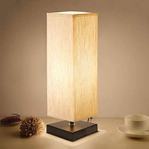 Aooshine 13.2" Comfortable Painted Table Lamps with Classic Glass Beige