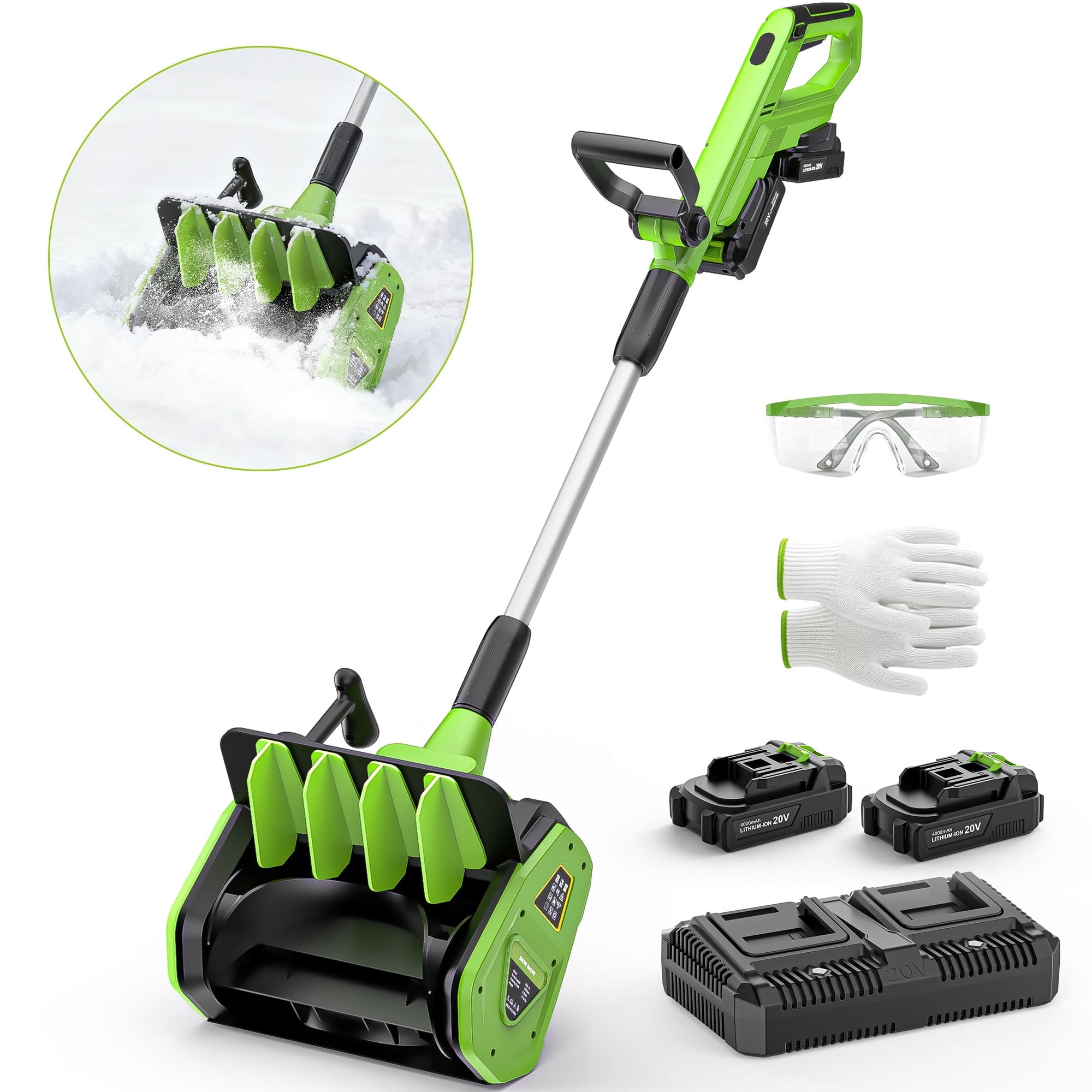 Walmart daily deals:  Aootek 40V 13-inch Cordless Snow Shovel,Battery Snow Blower,Battery Powered Snow Thrower,with Auxiliary Handle and 4.0Ah*2 Portable Battery,with Glove and Goggles