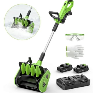 Litheli Cordless Snow Shovel, 20V 12" Battery Powered Snow Thrower, Battery Snow Blower with Auxiliary Handle, with 4.0Ah+2.0Ah Li-ion Battery