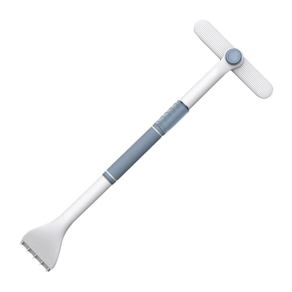 Aooww 3-in-1 Portable Snow Shovel Kit with Ice Scraper and Snow Brush, Emergency Collapsible Design Snow Remover Set for Garden, Camping, Car, Trucks and Other Outdoor Activities, White