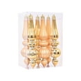 thumbnail image 1 of Aooww 6 Pcs Mercury Glass Finial Christmas Ornaments Hanging Christmas Finials Glass Ornaments Assorted Mercury Decor for Vintage Holiday Xmas Tree Decoration, Gold, 6PCS, 1 of 7