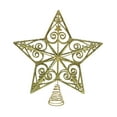thumbnail image 1 of Aooww Christmas Tree Topper Glittering Hollow Small Star Mini Christmas Tree Decoration 5 Point Star Xmas Treetop Ornaments Christmas Decorations Christmas Gifts, Gold, 1 of 6