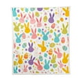 thumbnail image 1 of Aooww Classic Easter Egg and Bunny Print Flannel Blanket for Cozy Home and Seasonal Use,D, 1 of 6