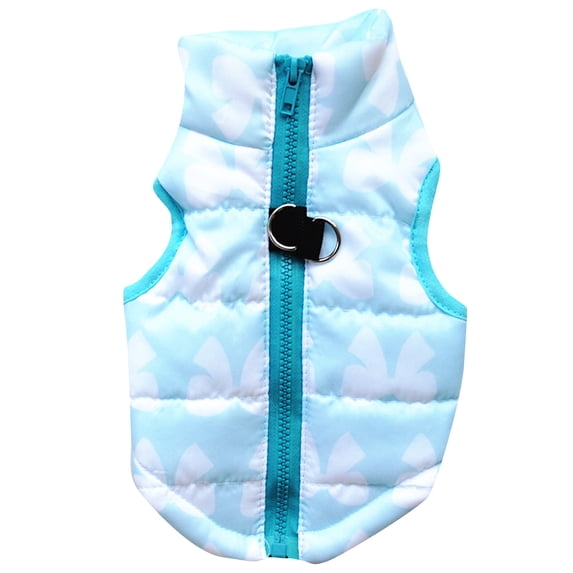 Aooww Dog Coat with Harness, Dog Winter Jacket, Dogs Onesie Body Warm Jackets, Small Dogs Winter Coats Reflective Windproof Warm Cold Weather Coats, Pet Waterproof Jacket Hiking,Light Blue,S