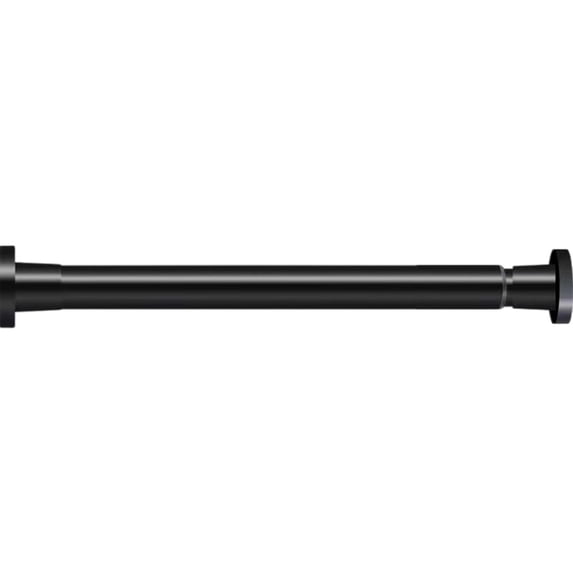 Aooww No Drill Iron Telescopic Tension Rod, 20-32 Inch Adjustable Curtain Shower Rod and Clothes Drying Rack, Space Saving Tool for Home Organization, Black