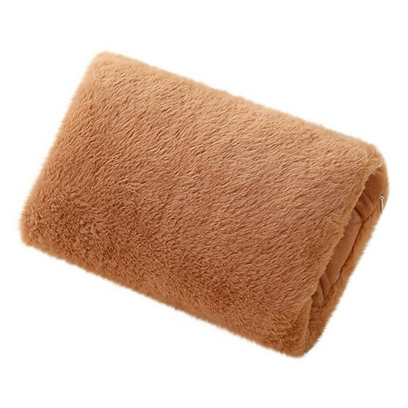 Aooww Electric Heated Hand Warmer Rechargeable Bag Pouch, Heated Gloves Fast Heating Pad with 3 Settings, Portable USB Heated Hand Graphene Muff for Men Outdoor Camping, Brown