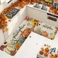 thumbnail image 1 of Aooww Fall Thanksgiving Pumpkin Kitchen Rugs Set of 2,Fall Maple Leaves Leaf Farmhouse Floor Mats and Rugs Non Skid Washable for Kitchen Home Decor, A, 1 of 6