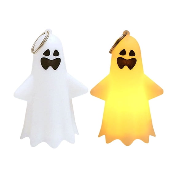 Aooww Ghosts Small White Ghost Figurine, Light Up Ghost Decor, Small LED Ghost Halloween Decor Spooky Sculptures for Indoor Halloween Party Tabletop Home Shelf Decoration