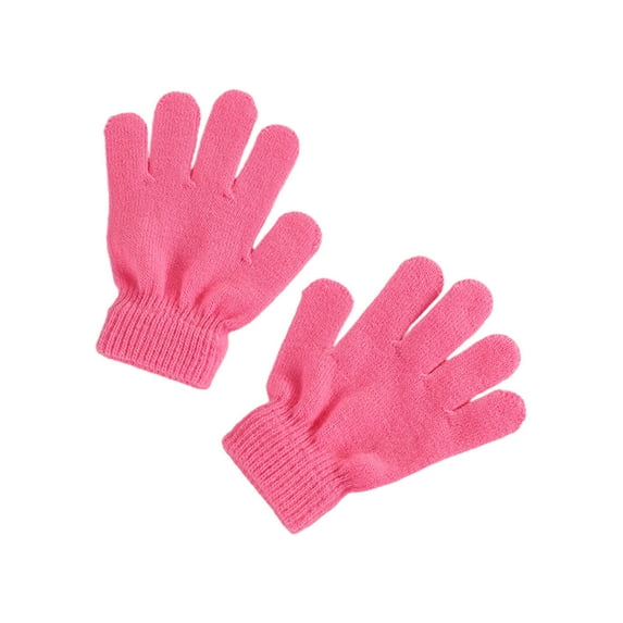 Aooww Kid's Winter Magic Gloves Children Stretchy Warm Magic Gloves Boys or Girls Knit Gloves for 6-12 Years, J