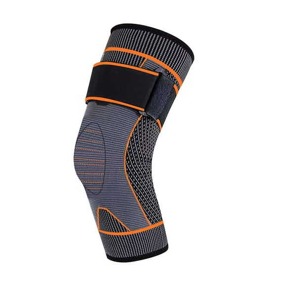 Aooww Knee Heating Pad, Acupressure Selfheating Knee Sleeve for Discomfort Arthritis Bone Hyperplasia Leg Muscle Discomfort, Orange, L