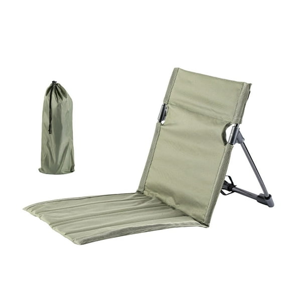 Aooww Portable Beach Chair with Back Support, Folding Lounge for Adults, Adjustable Mat, Lightweight Tanning Chair for Outdoor Sand Camping Sunbathing