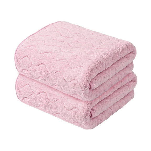 Aooww Washcloths – Set of 2 – Thick Loop Pile Washcloth – Absorbent and Soft Cotton Wash Cloth – Lint Free Face Towel – Wash Cloths Perfect for Bathroom,Pink