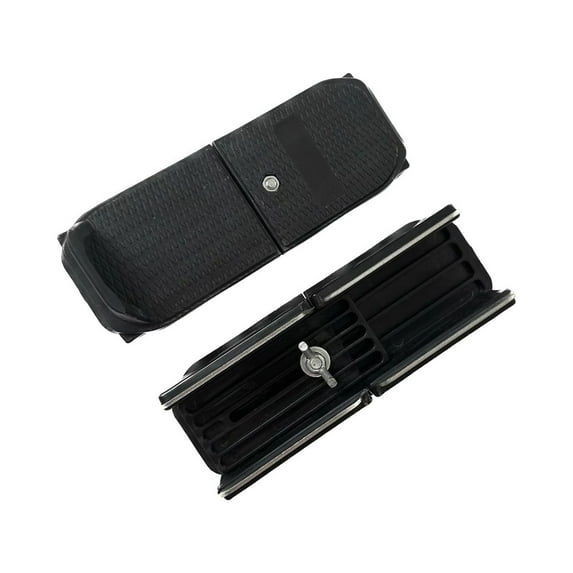 Aooww Winter Toddler Ice Skates, Adjustable Double Runner Ice Skates with Hook and Loop Fastener Straps, Blue Double Blade Ice Skates for Kids Toddler Training Shoes Beginner, Black