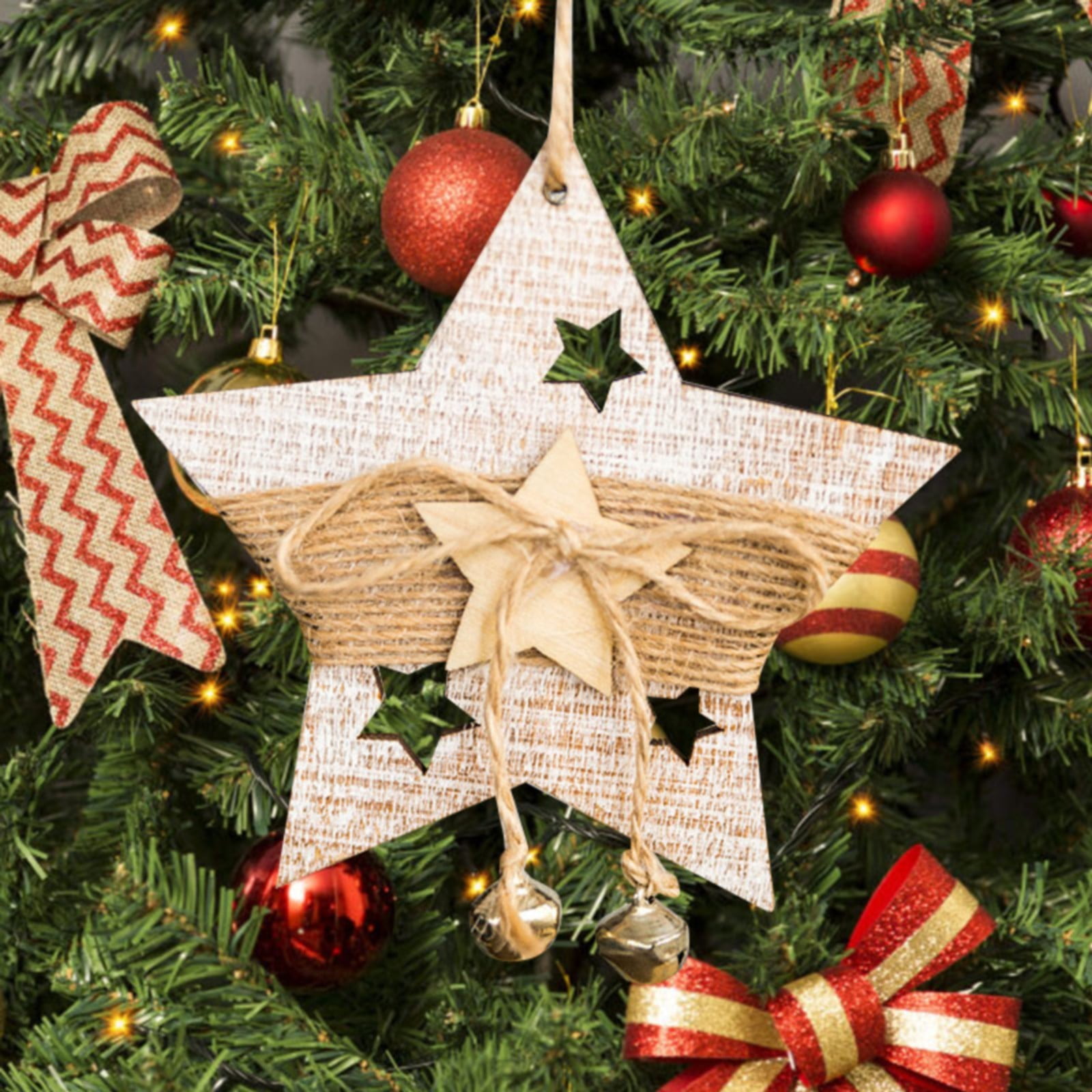 Aopfjg Big Deals!Christmas Tree Hanging Ornaments Decorations Wooden ...