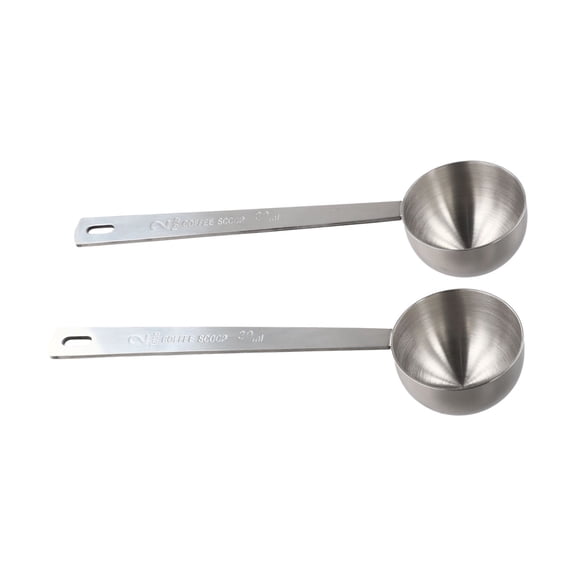 Aoqianlan 2 Pack Stainless Steel Coffee Spoon 30 ml Measuring Scoop for Coffee and Baking