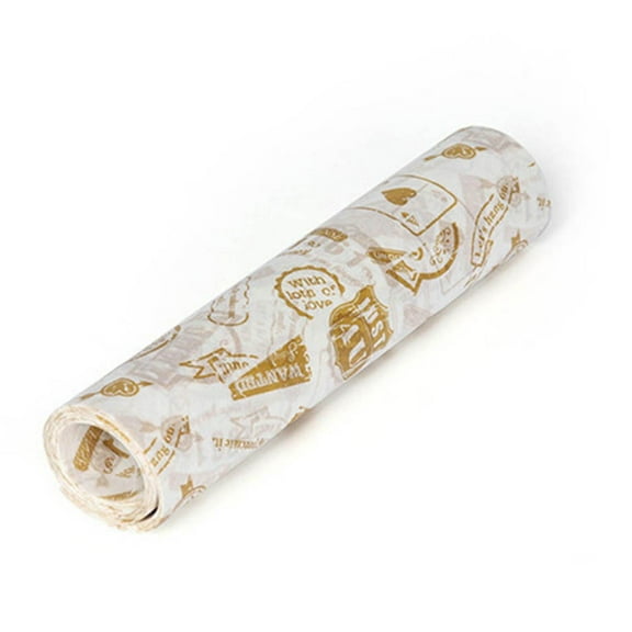 Aoqianlan 50PCS Wrapping Paper Food Grade Grade Baking Waxed Paper Grease-proof Sandwich Wrappers Home Bread Tool Kitchen Accessories Stamp seal 50pcs