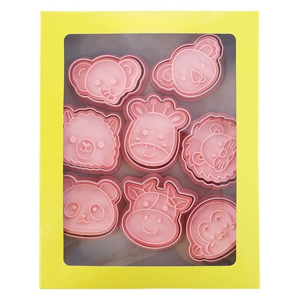 Aoqianlan 8pcs Cartoon Animal-shaped Cookie Molds for Biscuit Cake Baking Tools