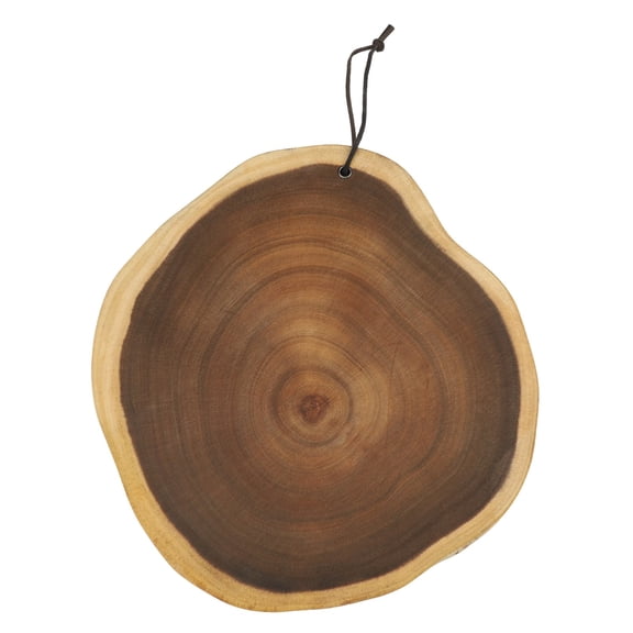 Aoqianlan Acacia Wood Cutting Board Irregular Round Shape for Bread Fruit Large 31-37CM