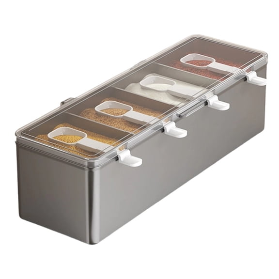 Aoqianlan Chilled Condiment Server Set: 4 Removable Containers & Ice for Freshness