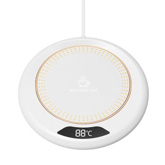Aoqianlan Coffee Mug Warmer Cup Heater USB Intelligent Constant Temperature Coaster 3 Temperature Setting Milk Tea Water Heating Pad White