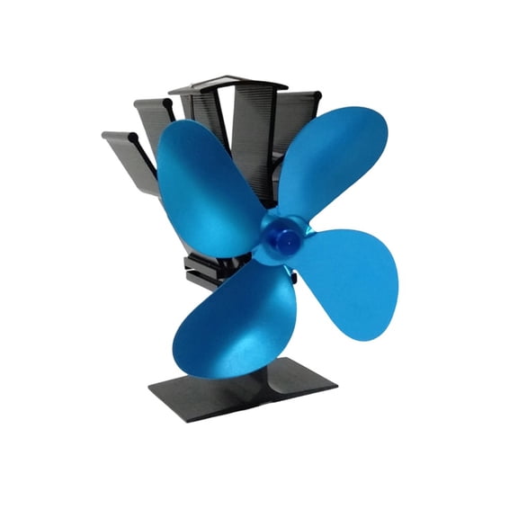 Aoqianlan Four Self - starting Heat - powered Fireplace Fan, for Fireplaces 603 Blue