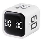 Aoqianlan Gravity Sensor Flip Cube Timer Efficient Power Usage Adjustable Volume White