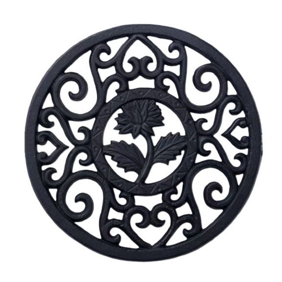 Aoqianlan Heat-Resistant Round Mat with Retro Design: Perfect for Hot Dishes & Teapots!