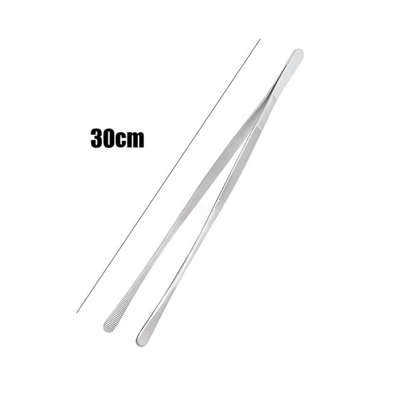 Aoqianlan Kitchen Tweezers Grill Tongs Stainless Steel Long Chef Food Clip BBQ Meat Beef Tong Bar Bartending Tweezer